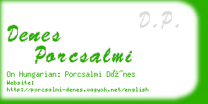 denes porcsalmi business card